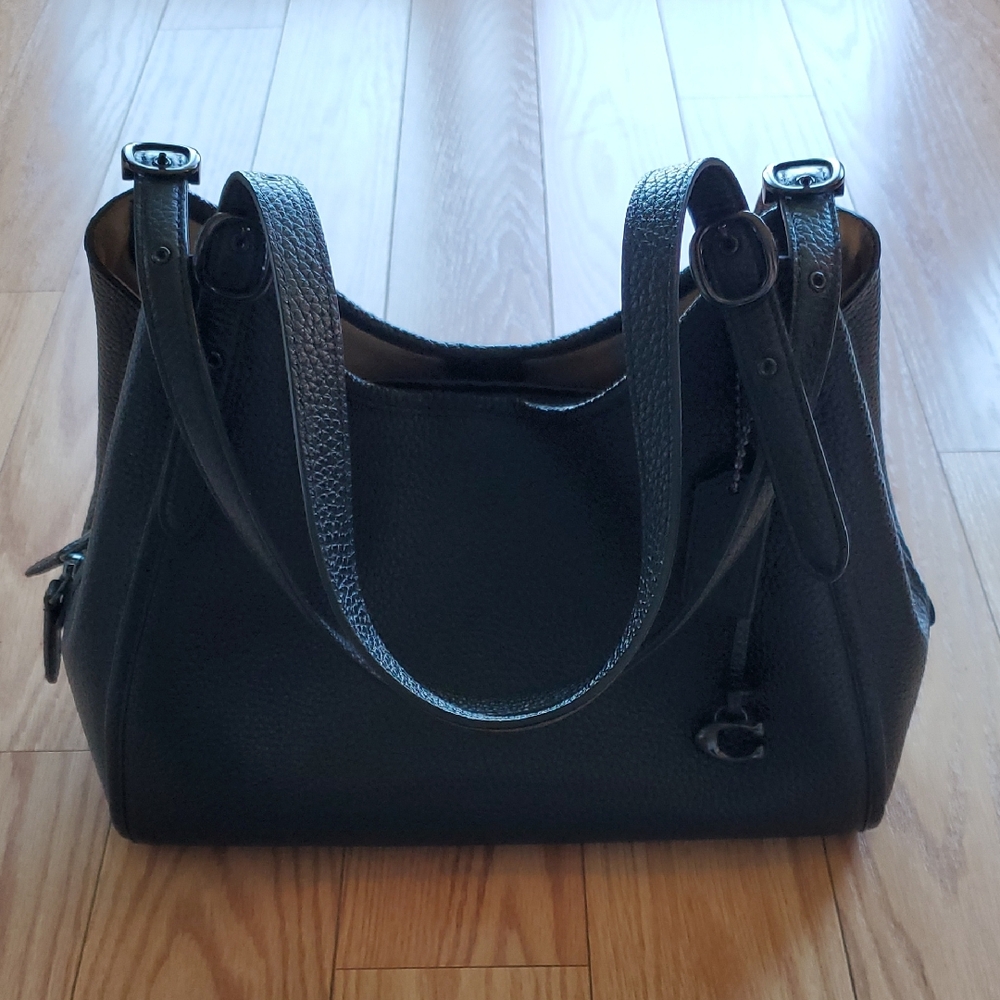 Coach Lori Shoulder Bag in Black with Dark Metal Hardware